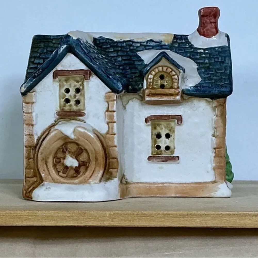 Village Grist Mill Holiday Dickens of London Christmas Porcelain House Vintage